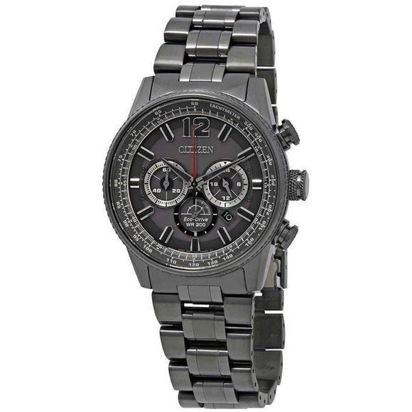 Sale! Citizen NightHawk Men's Charcoal Watch w/ box - Picture 1 of 3